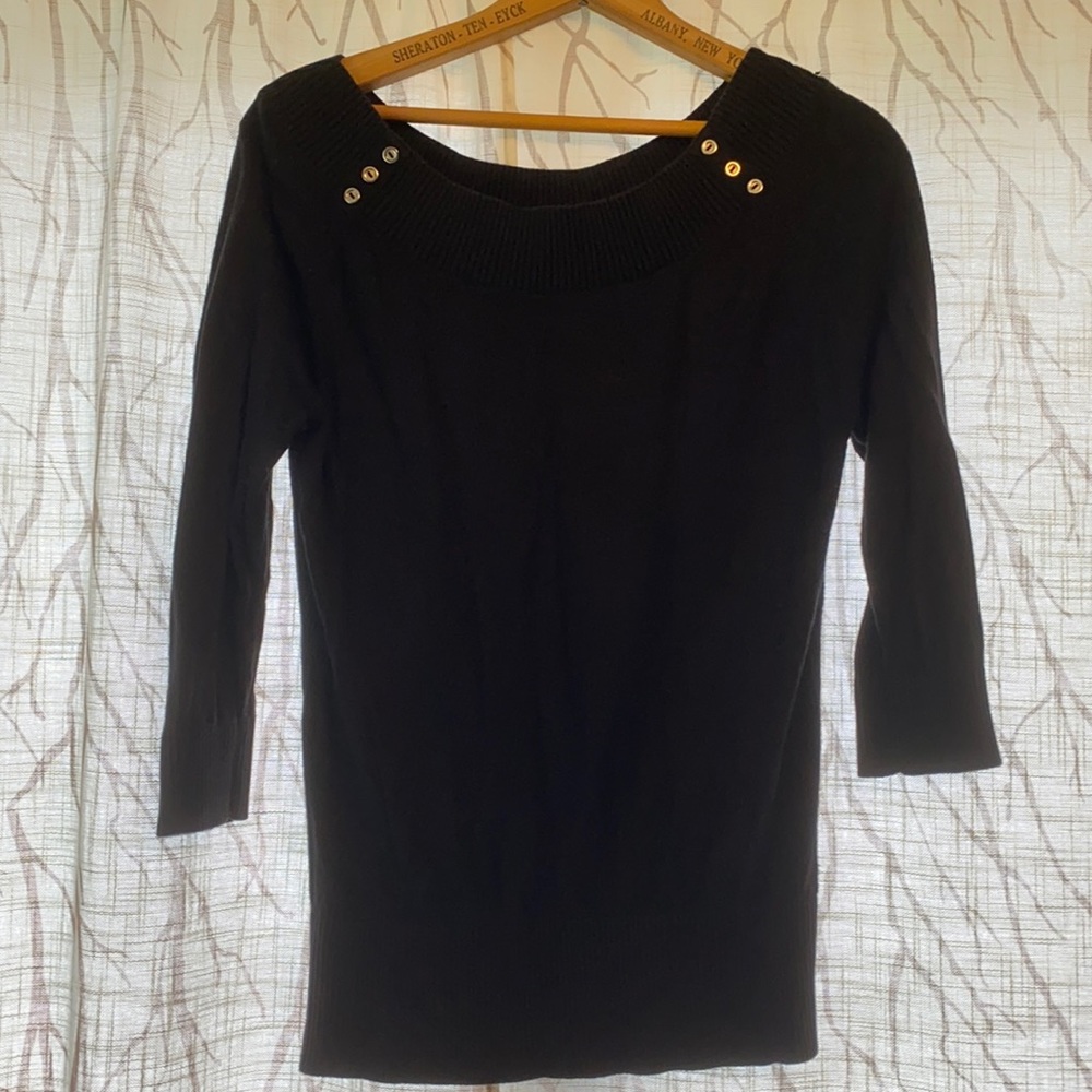 Black boat neck sweater
